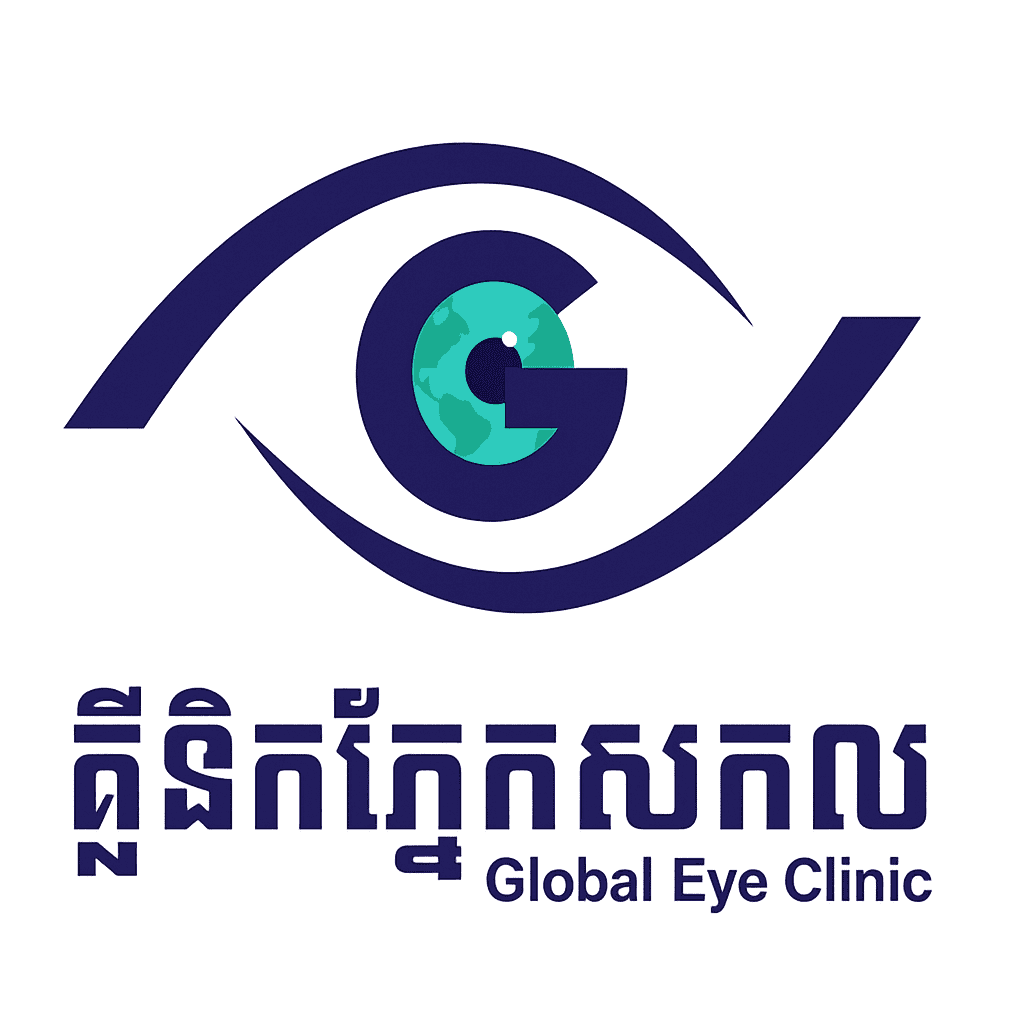 Logo of our client, គ្លីនិកភ្នែកសកល global eye clinic