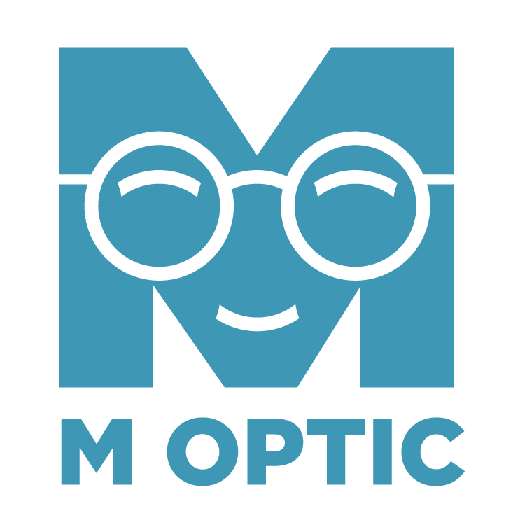 Logo of our client, M-Optic